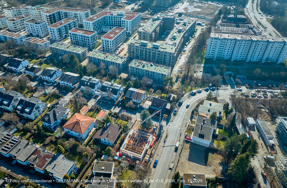 15.02.2023 - Baustelle Niederalmstraße 16 in Neuperlach